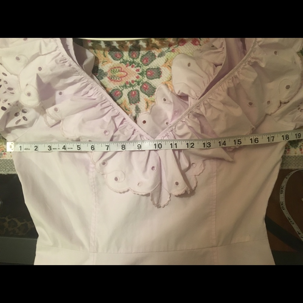 Sold Rebecca Taylor Lilac Flare Cotton Midi Dress - Picture 8 of 8